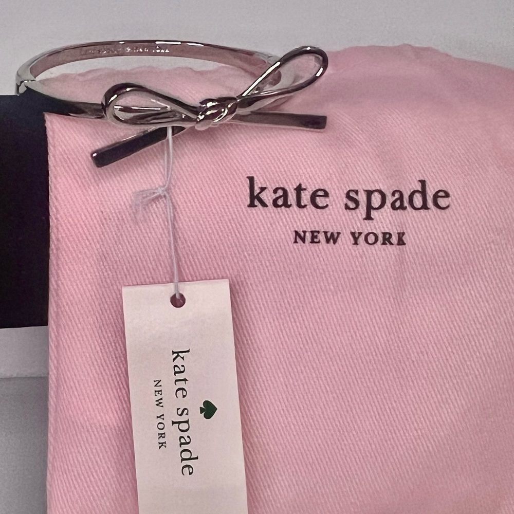 NWT Kate Spade Silver Bow Bracelet - Picture 5 of 10